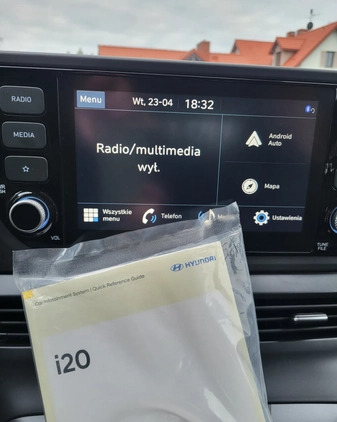 Hyundai i20 cena 67500 przebieg: 511, rok produkcji 2023 z Ełk małe 379